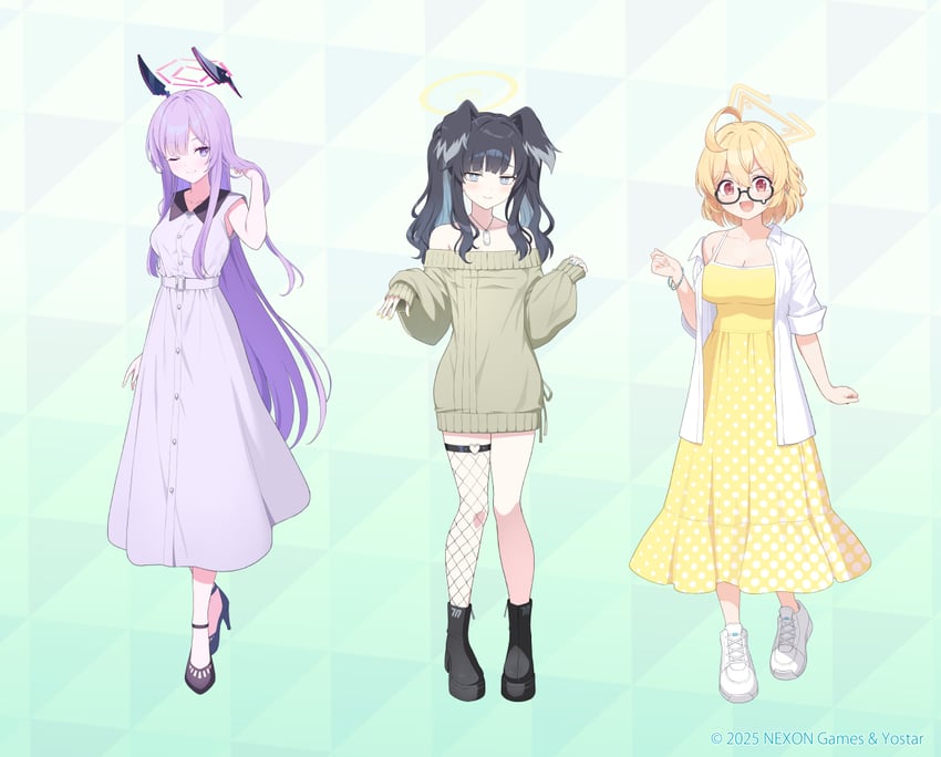 hibiki, kotori, and utaha (blue archive) drawn by matanonki
