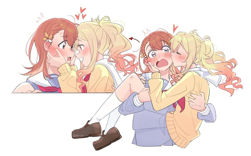 hanasato minori and tenma saki (project sekai) drawn by le0niigo