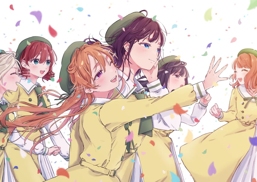 yuki setsuna, uehara ayumu, emma verde, asaka karin, konoe kanata, and 1 more (love live! and 1 more) drawn by yurine_(mmmiso_souppp)