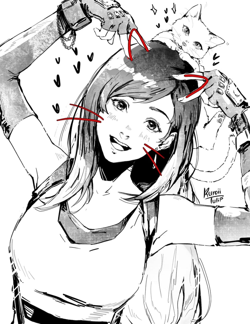 tifa lockhart (final fantasy and 3 more) drawn by kuroiitulip
