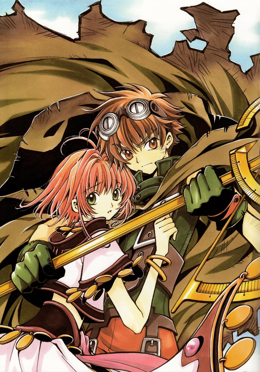 sakura hime and xiaolang (tsubasa chronicle) drawn by clamp_(circle)