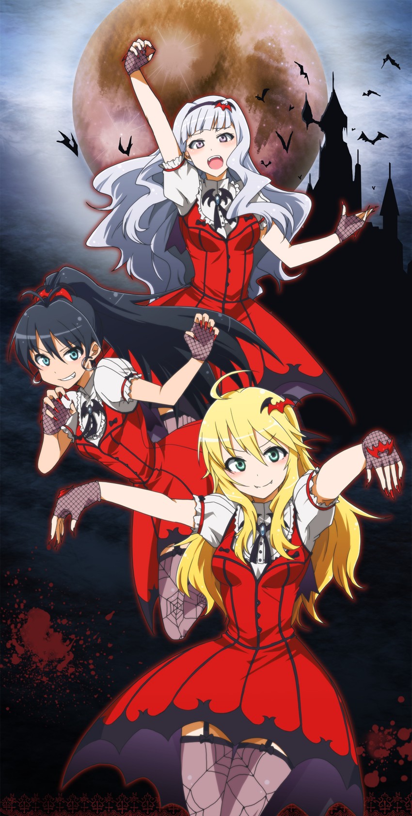 hoshii miki, shijou takane, and ganaha hibiki (idolmaster) drawn by kidachi