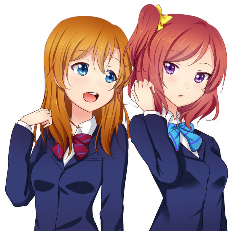 nishikino maki and kosaka honoka (love live! and 1 more) drawn by sowki