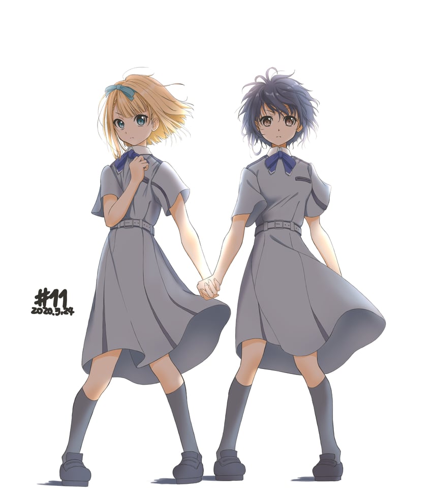 takigawa miu and saito nicole (22/7) drawn by mid227