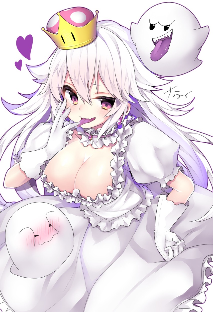princess king boo and boo (mario and 2 more) drawn by nachiru