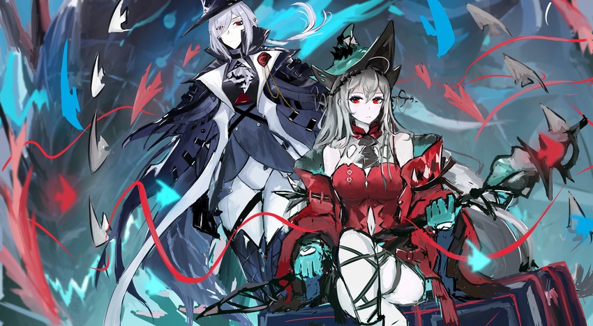 skadi, skadi the corrupting heart, and gladiia (arknights) drawn by zc007