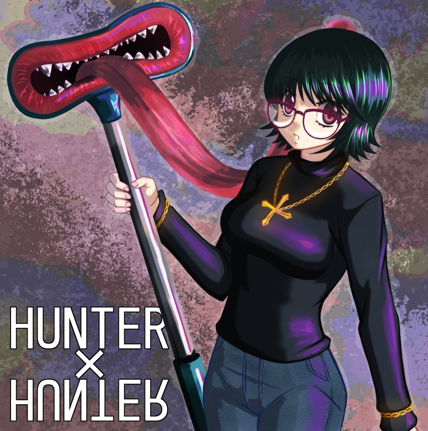 shizuku murasaki and blinky (hunter x hunter) drawn by sasagami_rikka