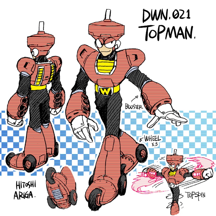 top man (mega man and 2 more) drawn by ariga_hitoshi