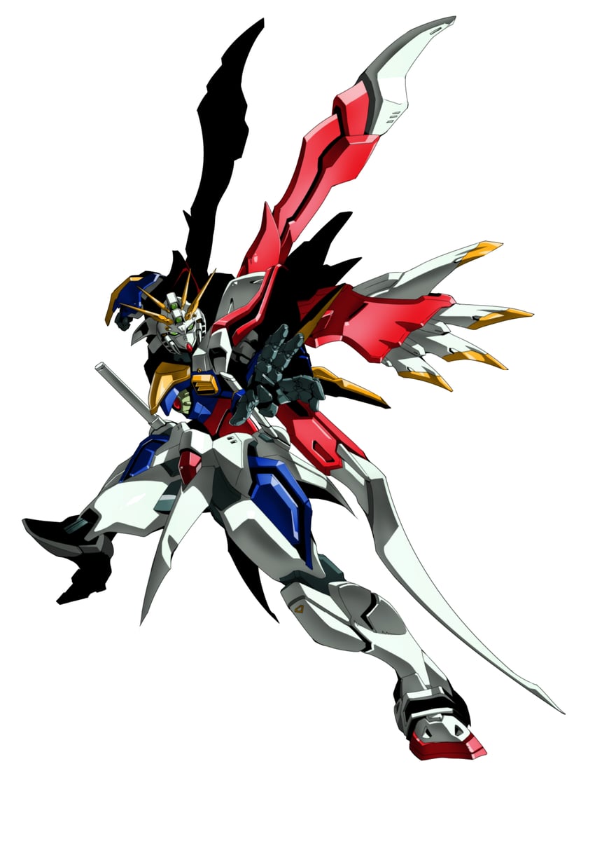 god gundam and god gundam ii (gundam and 1 more) drawn by ryokasaka