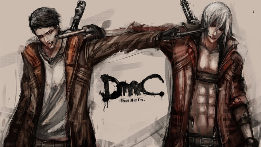 dante (devil may cry and 2 more) drawn by dual_(dual_kiqtou)