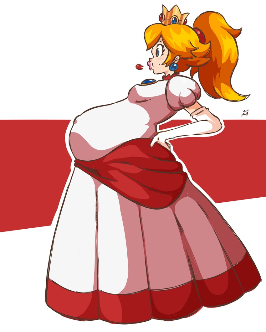 princess peach and fire peach (mario and 1 more) drawn by arbrianarchy