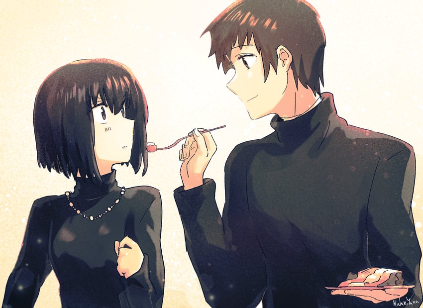 kuonji alice and shizuki soujuurou (mahou tsukai no yoru) drawn by hidariyana