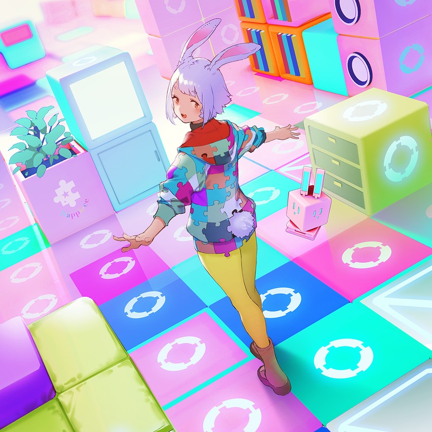 happiece (kemono fabric and 1 more) drawn by mogumo