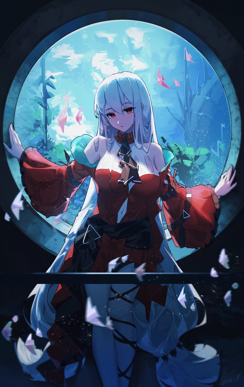 skadi and skadi the corrupting heart (arknights) drawn by leria_v