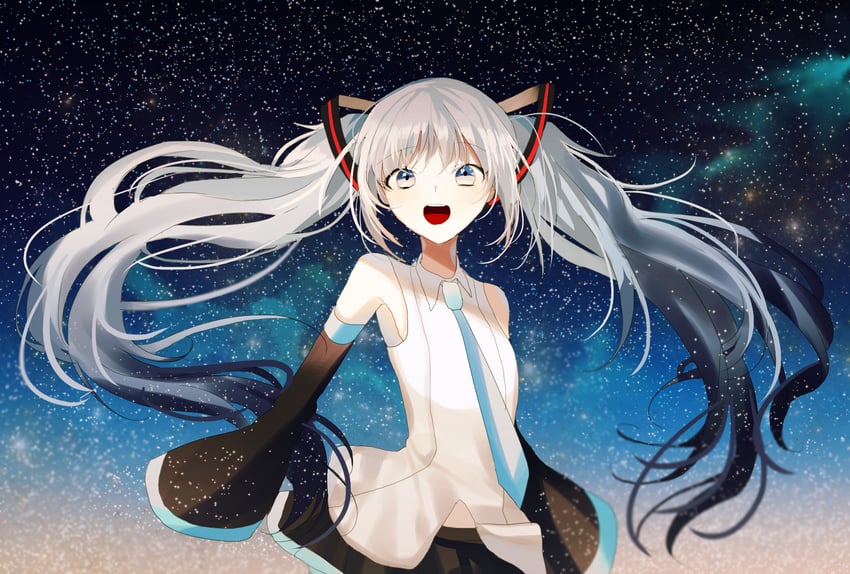 hatsune miku (vocaloid and 2 more) drawn by ika_(kim0104043)