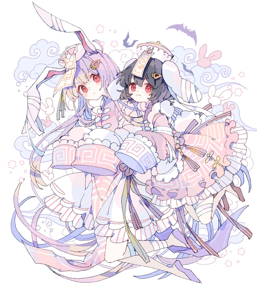 reisen udongein inaba and inaba tewi (touhou) drawn by nikorashi-ka