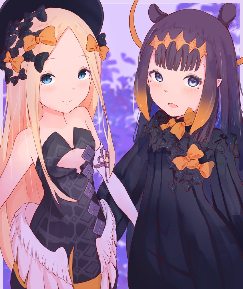 abigail williams and ninomae ina'nis (fate and 3 more) drawn by lost_b'unny