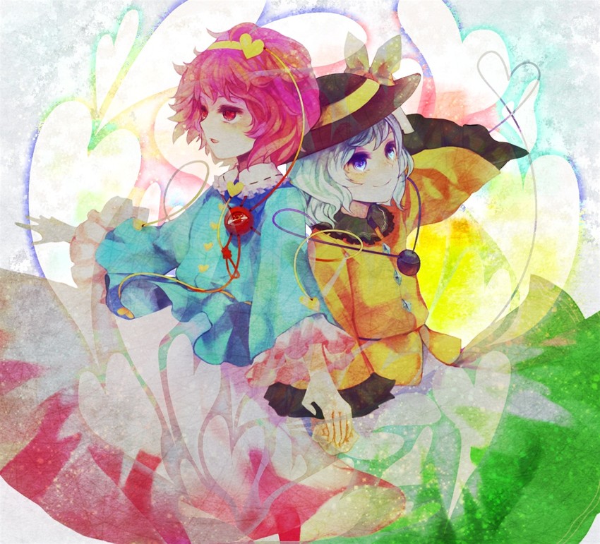 komeiji koishi and komeiji satori (touhou) drawn by xero
