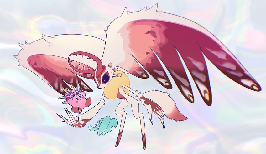 kirby, elfilin, fecto elfilis, chaos elfilis, needle kirby, and 1 more (kirby and 1 more) drawn by boxoimo