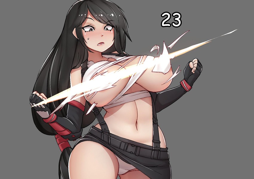 tifa lockhart (final fantasy and 1 more) drawn by mochi_(chain_csn)