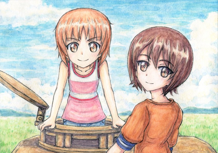 nishizumi miho and nishizumi maho (girls und panzer) drawn by omachi_(slabco)