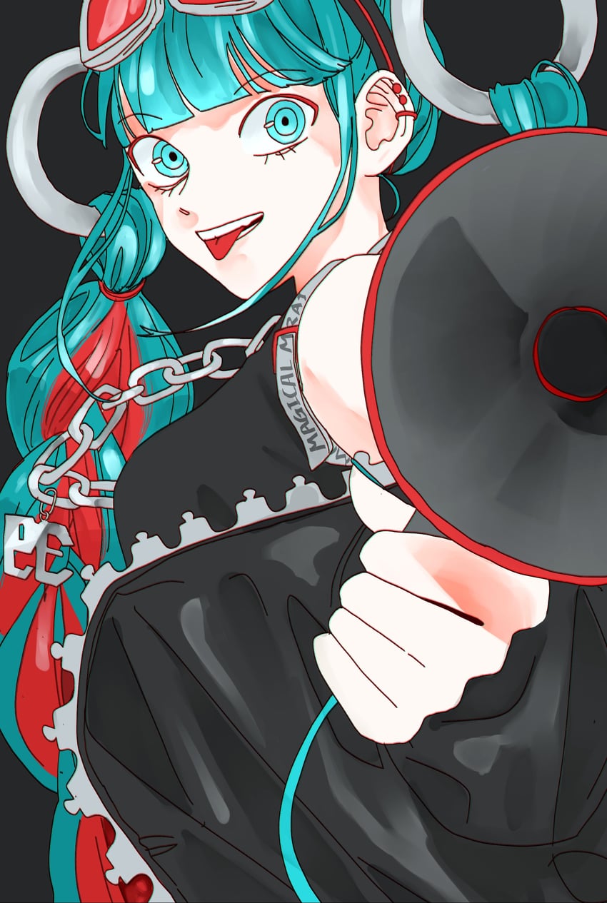 hatsune miku and magical mirai miku (vocaloid and 1 more) drawn by mangomelange
