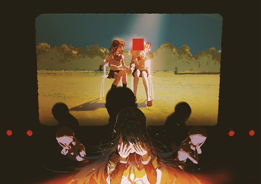 akemi homura and kaname madoka (mahou shoujo madoka magica and 1 more) drawn by ainimo5