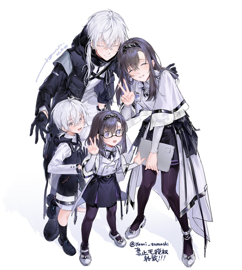 doctor, male doctor, and priestess (arknights) drawn by yomi_tamashi