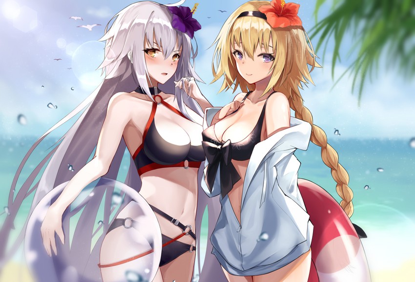 jeanne d'arc alter and jeanne d'arc (fate and 1 more) drawn by augu_(523764197)