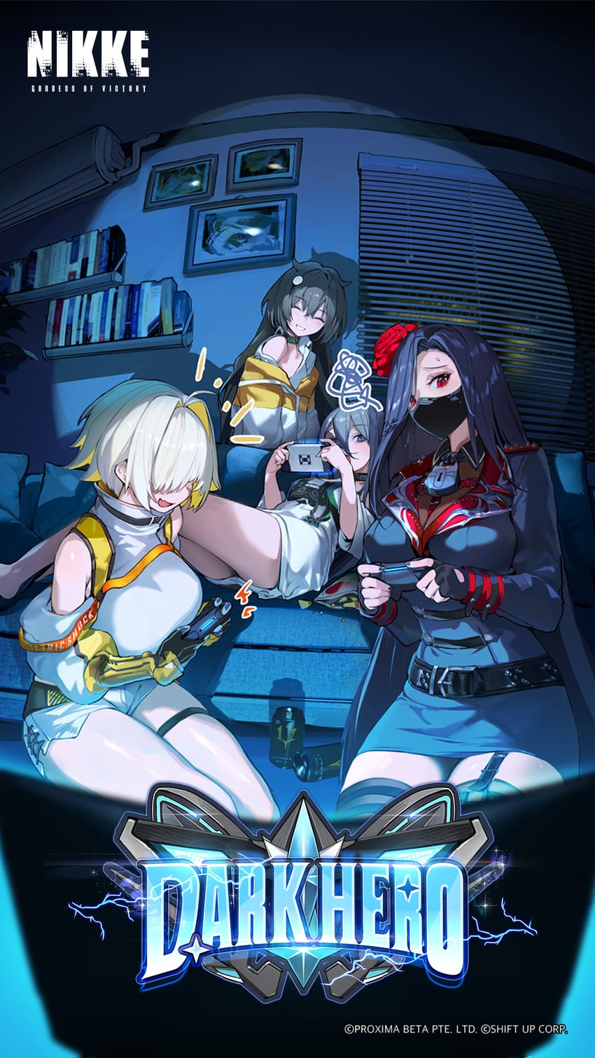 elegg, maiden, exia, and trony (goddess of victory: nikke)