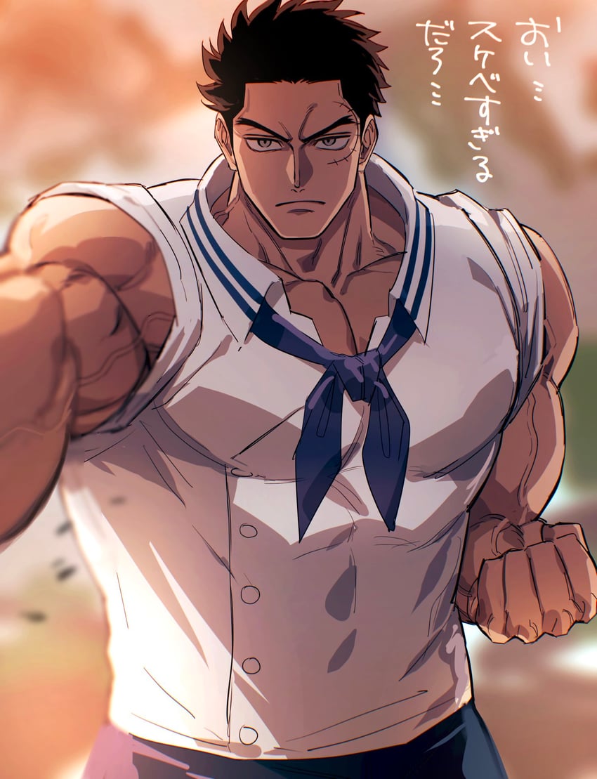 monkey d. garp (one piece) drawn by domo_(domo_kizusuki)