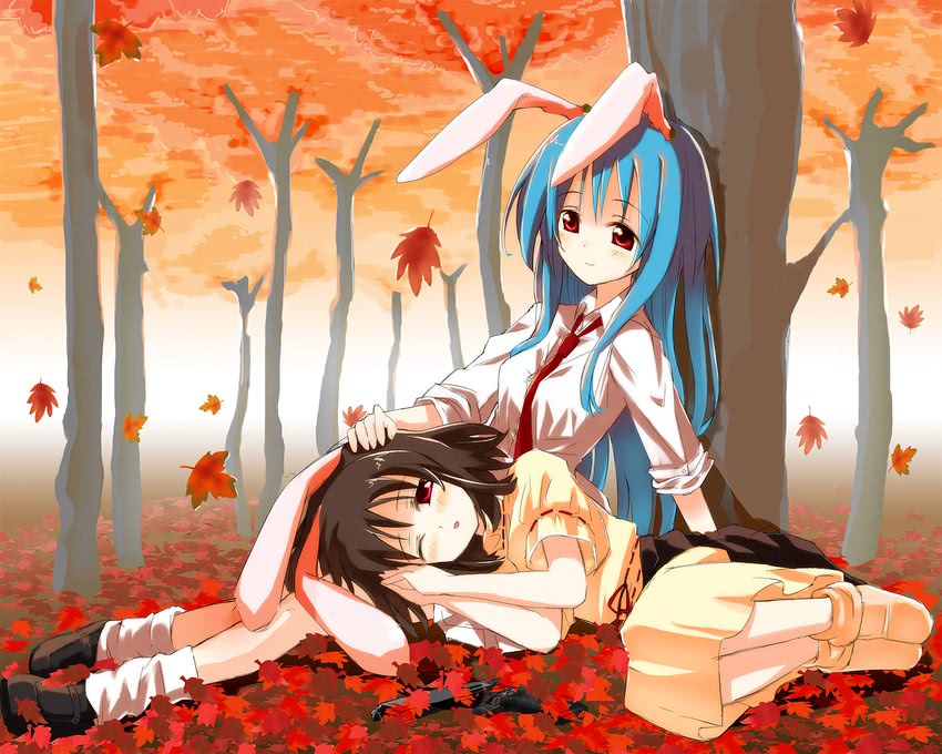 reisen udongein inaba and inaba tewi (touhou) drawn by gotyou