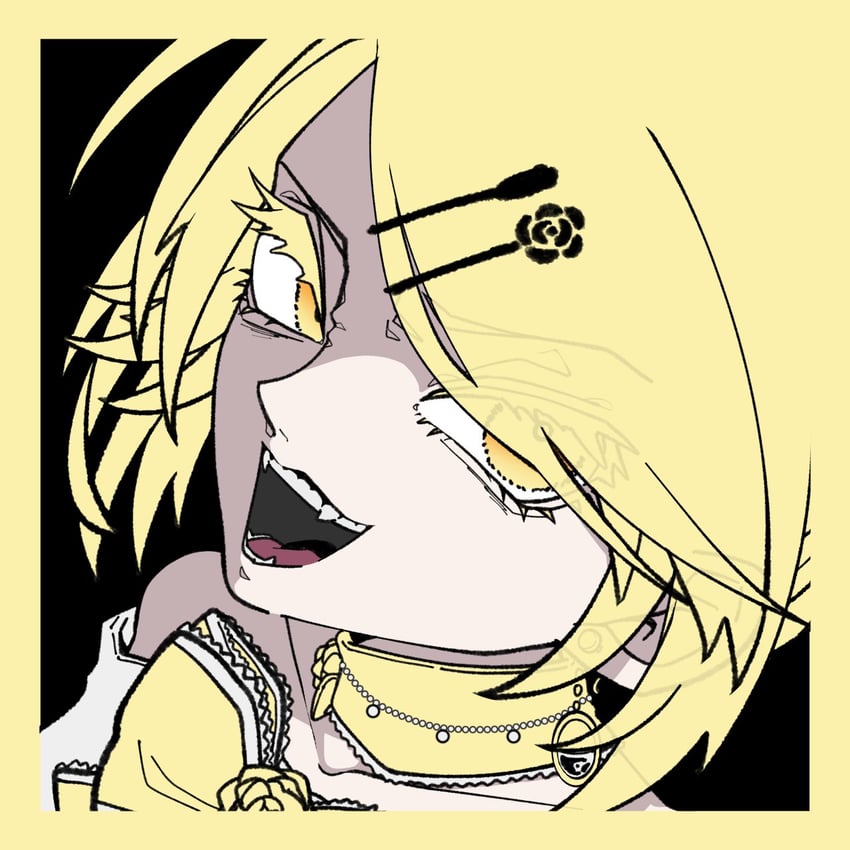 kagamine rin and riliane lucifen d'autriche (vocaloid and 2 more) drawn by erifura
