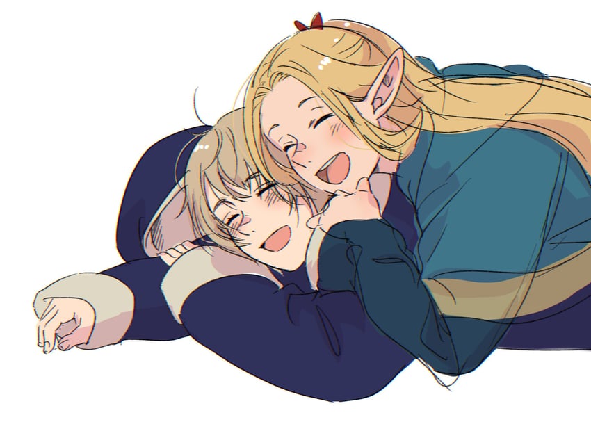marcille donato and falin touden (dungeon meshi) drawn by tama_._kogifu