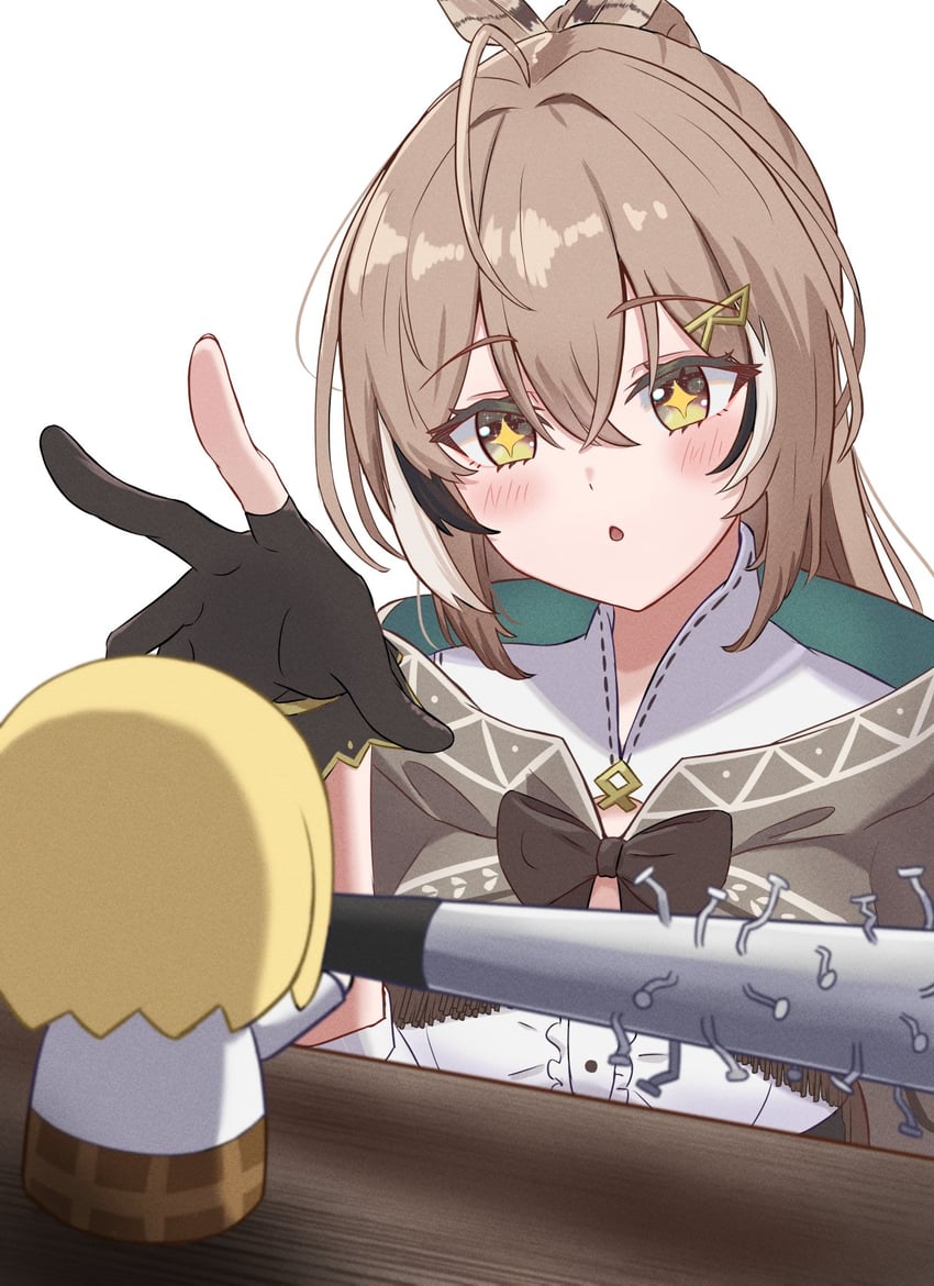 nanashi mumei, watson amelia, and smol ame (hololive and 1 more) drawn by chahanramen