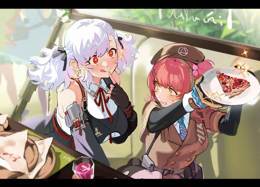 spas-12, mp7, cheeta, and sabrina (girls' frontline and 1 more) drawn by ushi_(newrein)