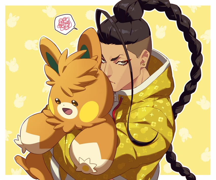jamie siu and pawmot (pokemon and 2 more) drawn by talgi