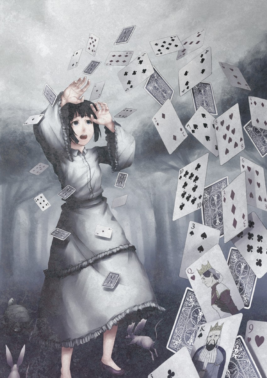 alice and queen of hearts (alice's adventures in wonderland) drawn by shouhei