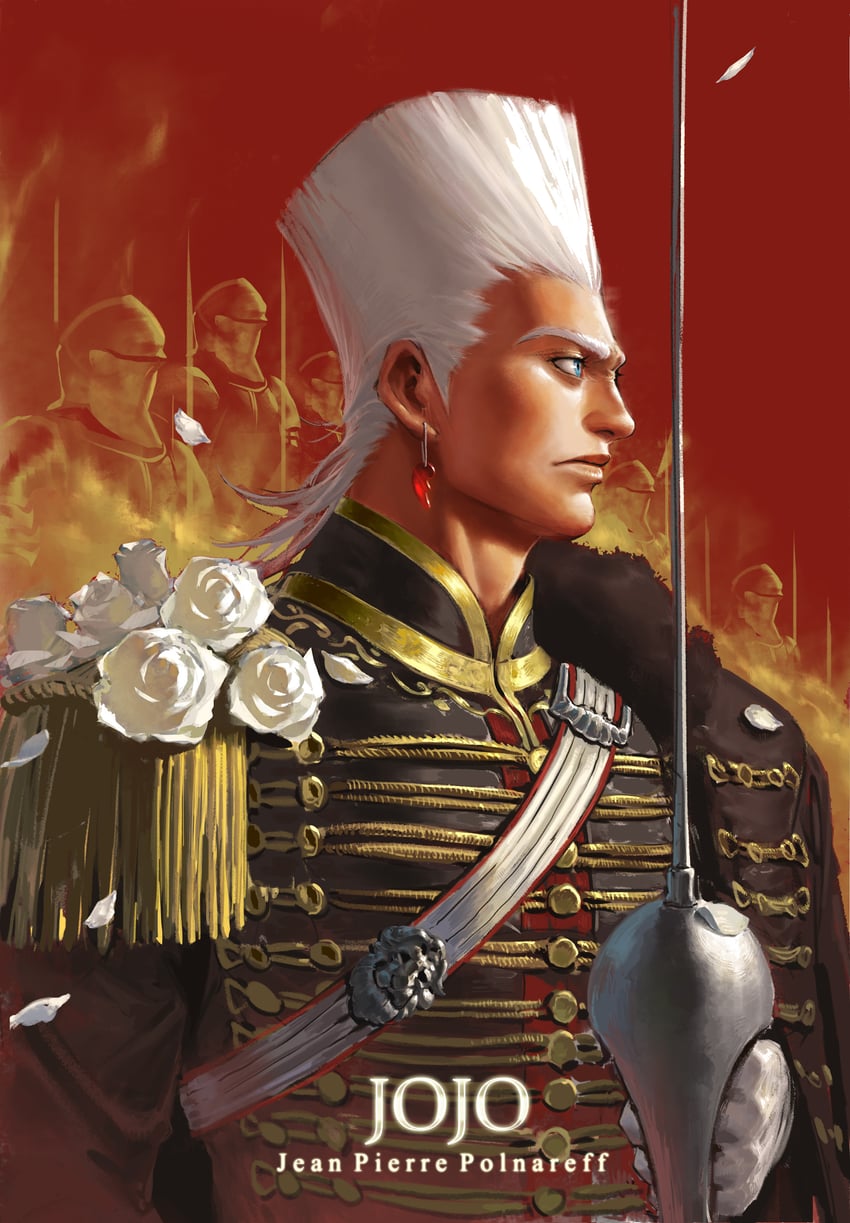 jean pierre polnareff (jojo no kimyou na bouken and 1 more) drawn by xiao-yang