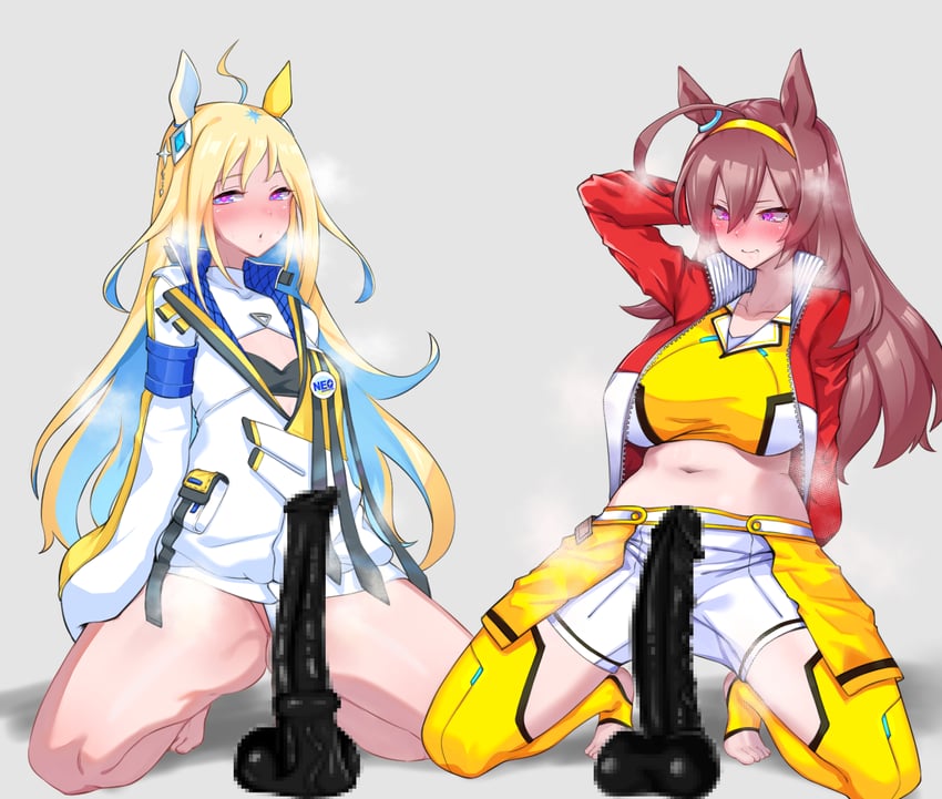 mihono bourbon and neo universe (umamusume) drawn by minew_(zpky5744)