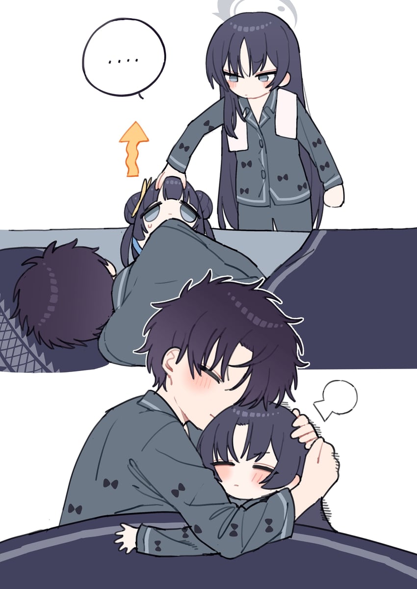 sensei and kisaki (blue archive) drawn by je_o_mo