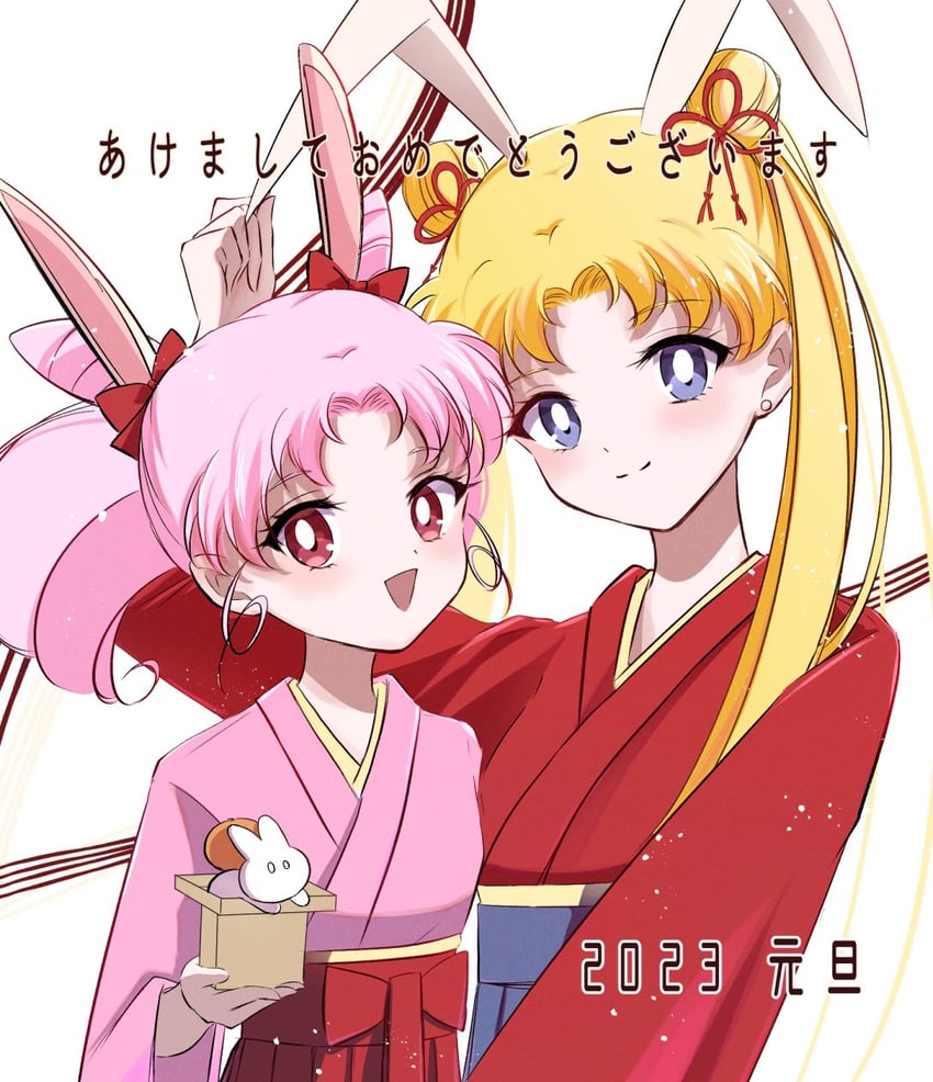 tsukino usagi and chibi usa (bishoujo senshi sailor moon) drawn by sailormooe630