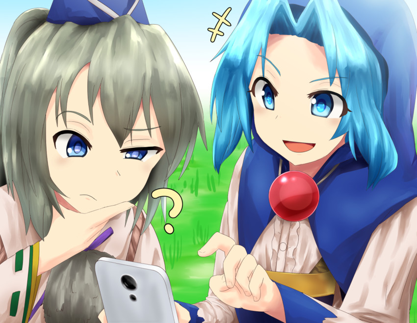 mononobe no futo and kumoi ichirin (touhou) drawn by zakku_(kya--193)
