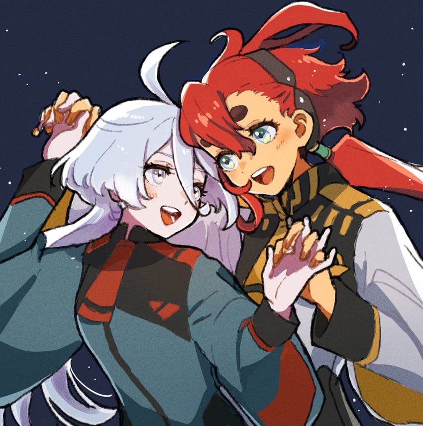 suletta mercury and miorine rembran (gundam and 1 more) drawn by dafs26