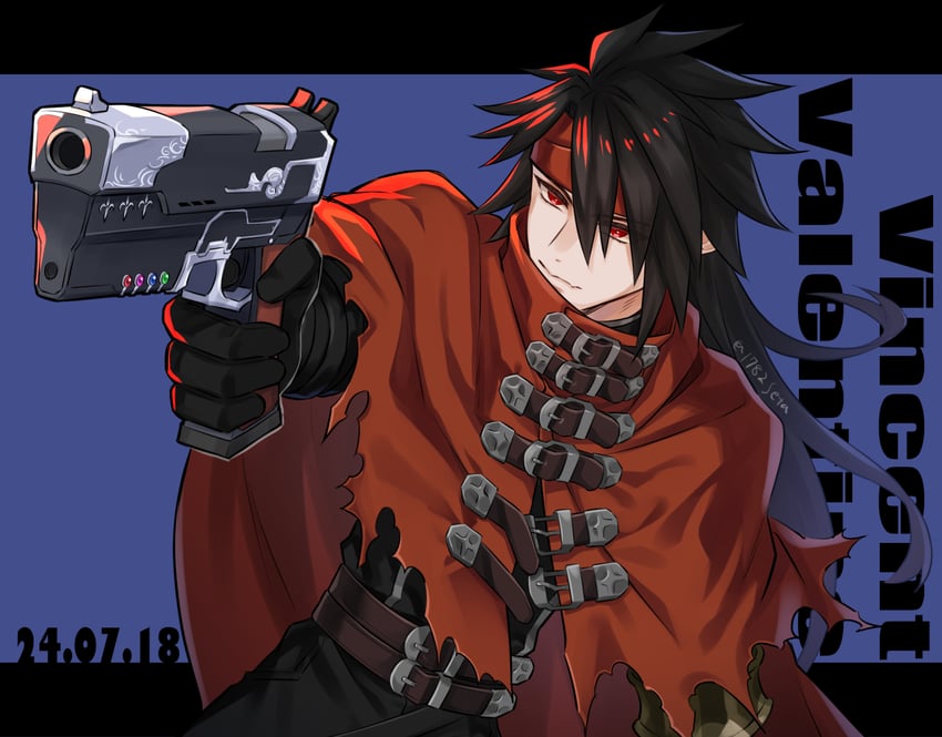 vincent valentine (final fantasy and 2 more) drawn by 1782seta