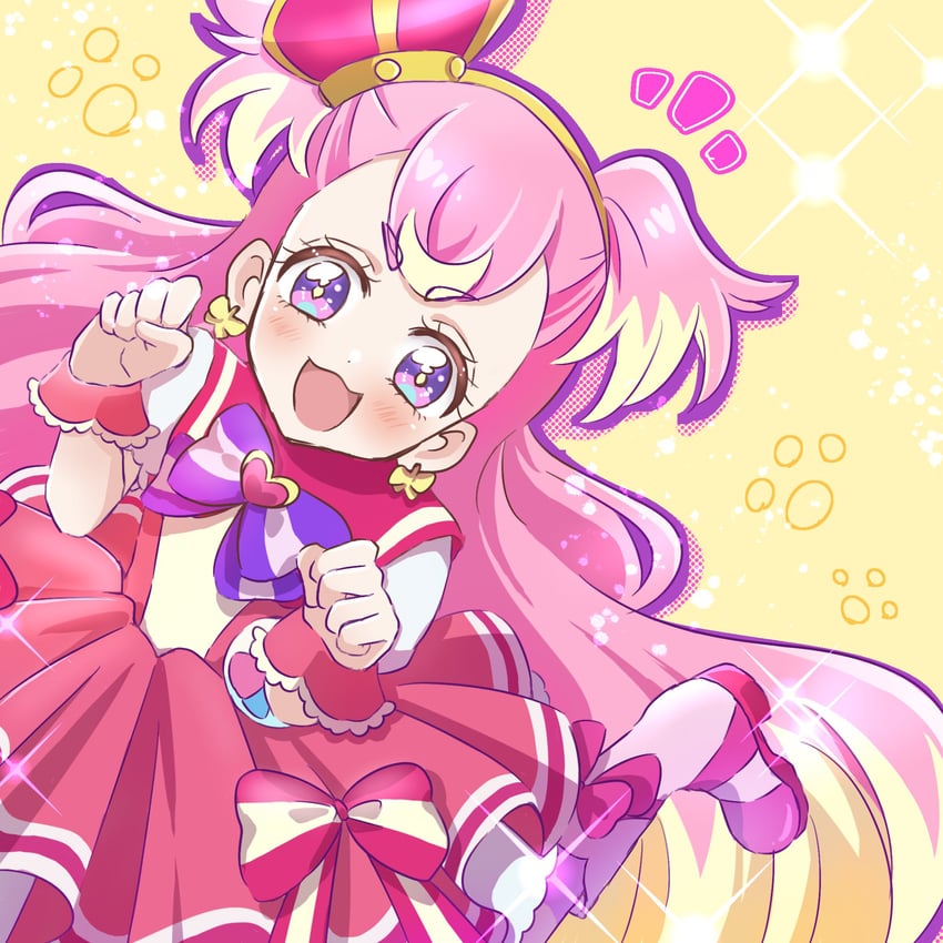 inukai komugi and cure wonderful (precure and 1 more) drawn by shigen_pr