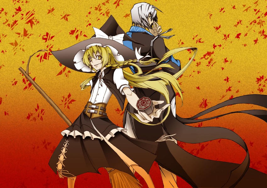 kirisame marisa and morichika rinnosuke (touhou) drawn by k-you_(hikarininare)