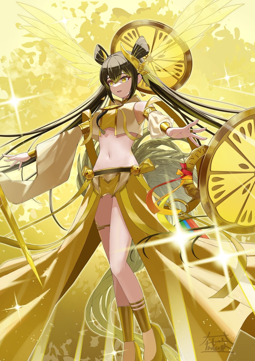 ohime the manifested mikanko (yu-gi-oh!) drawn by fukujin