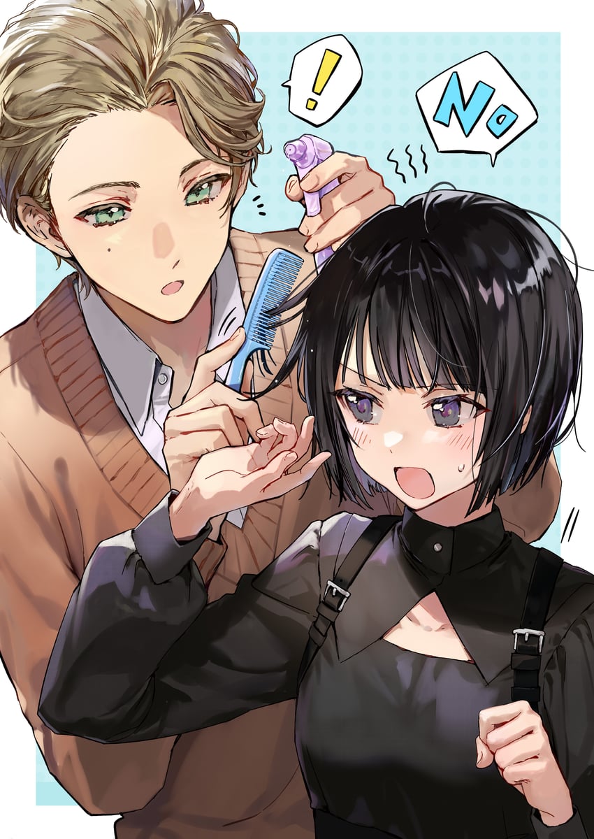 echika hieda and harold w. lucraft (your forma) drawn by pomu_(joynet)