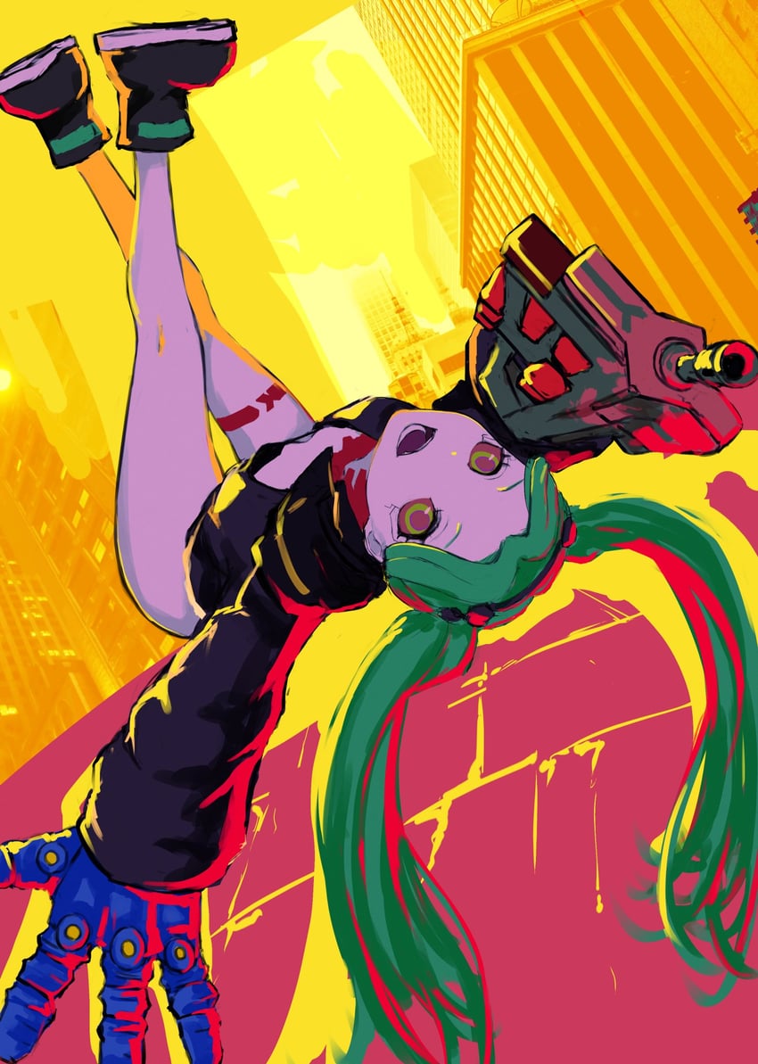 rebecca (cyberpunk and 1 more) drawn by yuu_(primenumber7)
